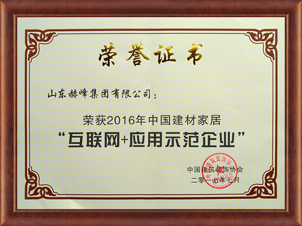 “互聯(lián)網(wǎng)+應(yīng)用示范企業(yè)”